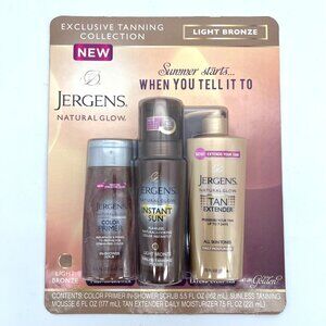 Jergens Natural Glow Exclusive Tanning Collection Light Bronze Sunless Gold New